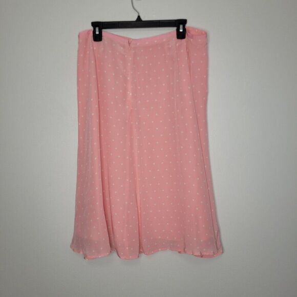 VIntage y2k pink feminine polka dot bow a line silk dreamy delicate skirt 18 - Picture 3 of 10